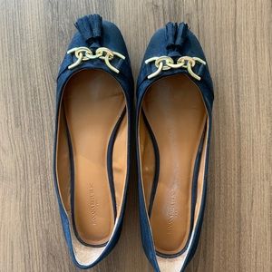 Navy blue flats